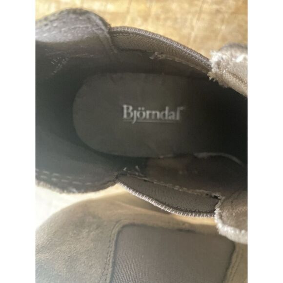 Bjorndal Andrews Tan Genuine Suede Women’s Ankle Boots Taupe Hells Size 6.5 - Picture 6 of 9